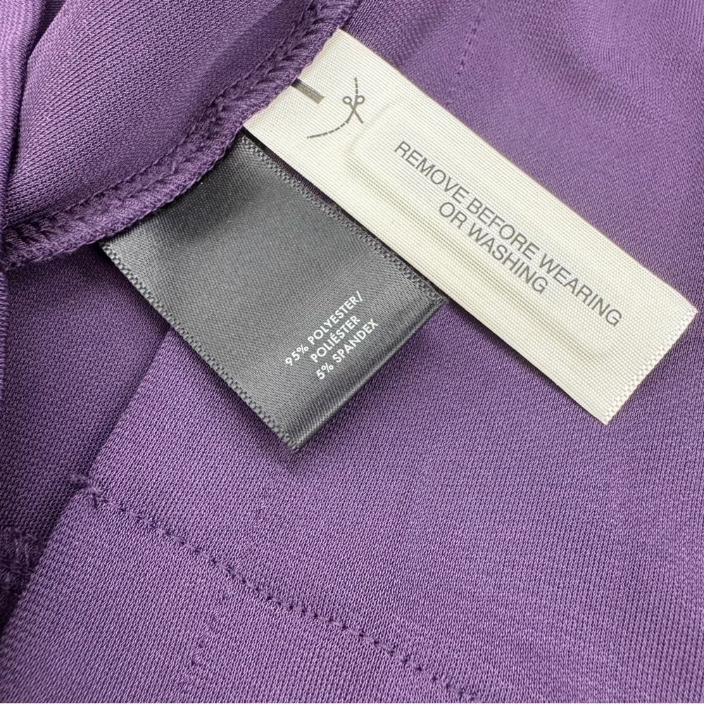 Ann Taylor Long Sleeve V-Neck Wrap Dress Eggplant/Purple Size 6 NWT - Picture 7 of 10